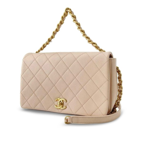 CHANEL Handbags - CHANEL Medium Cream Caviar Fashion Flap Bag